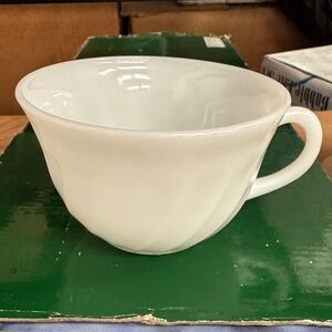 Elegant White FireKing  Teacup